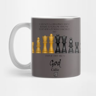 Not a chess piece with chess pieces Mug